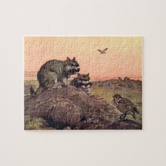 Puzzle Animaux Sauvages Anciens, Vizcachas par Winifred A (Horizontal)