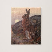 Puzzle Animaux sauvages d'autrefois, Lièvre par Winifred (Vertical)