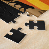 Puzzle Animaux sauvages sur le coucher de soleil de la sa (Côté)