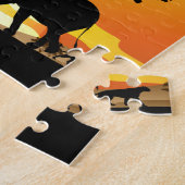 Puzzle Animaux sauvages sur le coucher de soleil de la sa (Côté)