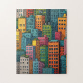 Puzzle animé de la ville (Vertical)