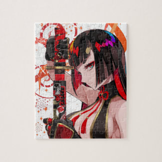 Puzzle Anime fille Samurai