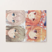 Puzzle Anime filles gingembre mignon et cheveux brun  (Horizontal)