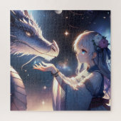Puzzle Anime Girl et son dragon Mystique (Vertical)