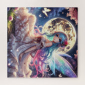 Puzzle Anime Girl Moon Fairy Princesse dans le jardin (Horizontal)