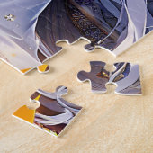 Puzzle Anime Girl Warrior et Dragon Ai Art (Côté)