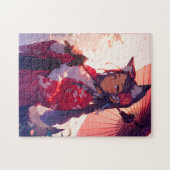Puzzle Anime Kitsune Girl Cute Fox Imaginaire Art (Horizontal)
