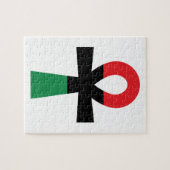 Puzzle Ankh rouge, noir et vert (Horizontal)
