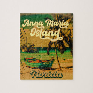 Puzzle Anna Maria island Florida Beach Retro Souvenir