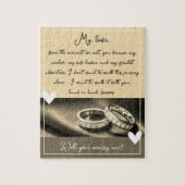 Puzzle Anneaux d'or Proposition de mariage Me marierez-vo (Vertical)
