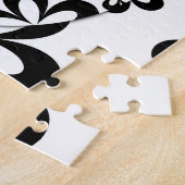 Puzzle Anneaux et fleurs noirs et blancs (Côté)
