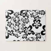 Puzzle Anneaux et fleurs noirs et blancs (Horizontal)