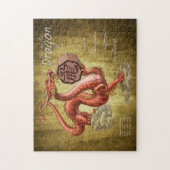 Puzzle Année de l'art chinois de zodiaque de dragon (Vertical)
