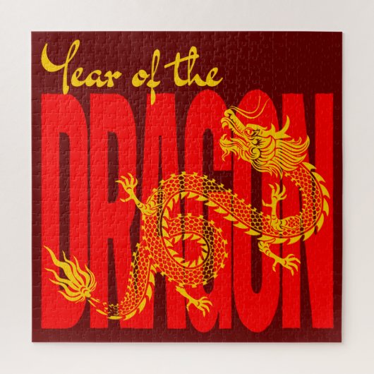 Puzzle Année de l'or rouge Dragon (Vertical)