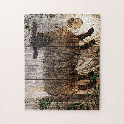 Puzzle année du mouton en bois (Vertical)