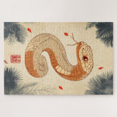 Puzzle Année du serpent Majestic Cobra Double Bonheur (Horizontal)