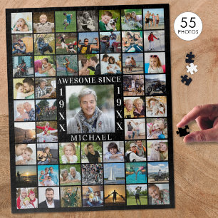 Puzzle Anniversaire 55 Collage de photos INCROYABLE DEPUI
