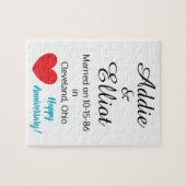 Puzzle Anniversaire Amusement & Coeur en blanc : (Horizontal)