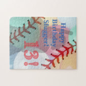 Puzzle Anniversaire de baseball (Horizontal)