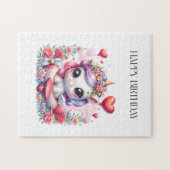 Puzzle Anniversaire de Licorne Pilote (Horizontal)