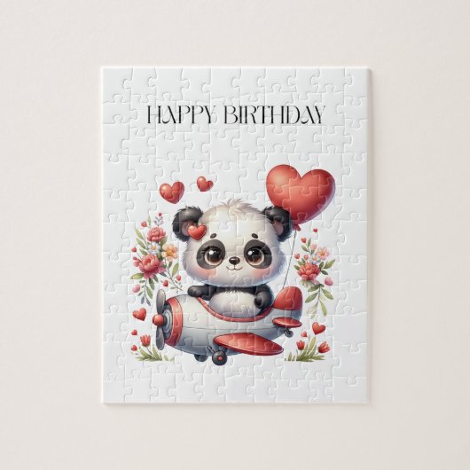 Puzzle Anniversaire de Panda Pilote (Vertical)