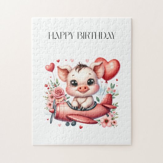 Puzzle Anniversaire de Pig Pilot (Vertical)