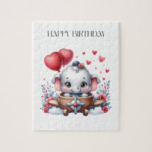 Puzzle Anniversaire d'éléphant volant
