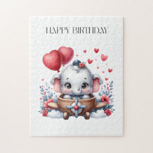 Puzzle Anniversaire d'éléphant volant