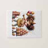 Puzzle Anniversaire drôle de gnome excentrique (Horizontal)