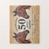 Puzzle Anniversaire du 50e Mariage de l'Élégant Horse Cus (Vertical)