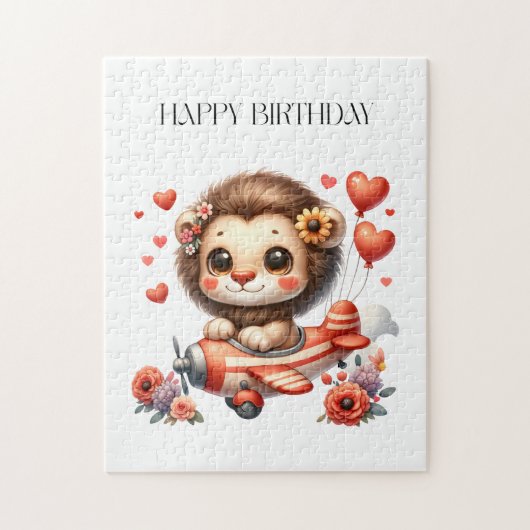 Puzzle Anniversaire Lion Pilote (Vertical)