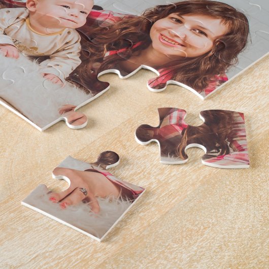 Puzzle Anniversaire moderne M. et Mme monogram photo (Côté)