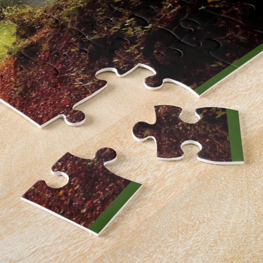 Puzzle Anniversaire Nom personnalisé Automne Chemin fores (Côté)