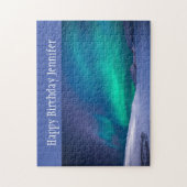 Puzzle Anniversaire Nom personnalisé Northern Lights Auro (Vertical)