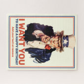 Puzzle Anniversaire, Oncle Sam "I Want You" affiche, (Horizontal)