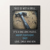 Puzzle Anniversaire Papa Drôle "Pas une Simulation" Blagu (Vertical)