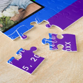 Puzzle Anniversaire photo en couple LGBTQ avec arc-en-cie (Côté)