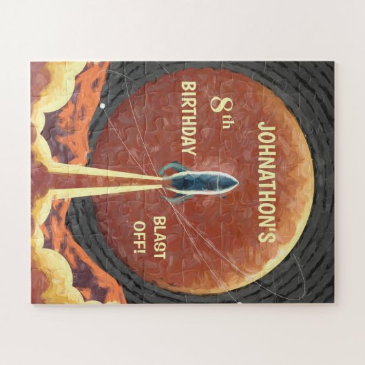 Puzzle Anniversaire Rocket Ship Universe Planète Amusemen (Horizontal)