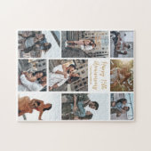 Puzzle Anniversaire romantique Personnalisé Photo moderne (Horizontal)