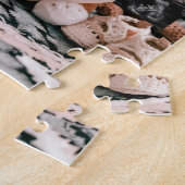 Puzzle Annonce de grossesse avec une peluche de chiot ado (Côté)