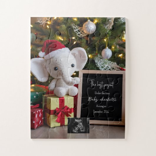 Puzzle Annonce de grossesse pour les fêtes de Noël (Vertical)