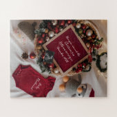 Puzzle Annonce de grossesse sur le thème de Noël (Horizontal)
