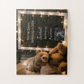 Puzzle Annonce de grossesse Teddy Bear Cozy Night (Vertical)