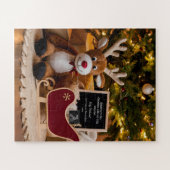 Puzzle Annonce de grossesse traîneau de Noël (Horizontal)