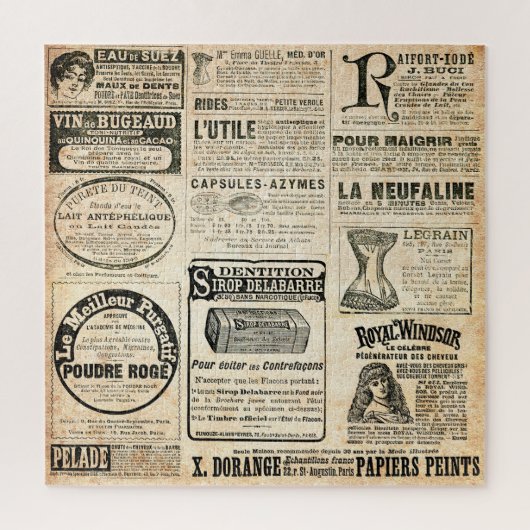Puzzle Annonce de journal français 1897 (Vertical)