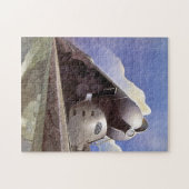 Puzzle Annonce de train Locomotive Art Déco vintage (Horizontal)