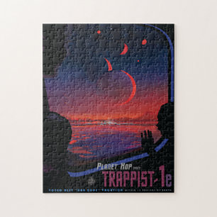 Puzzle Annonce de voyage Sci-Fi, Planet Trapist-1e