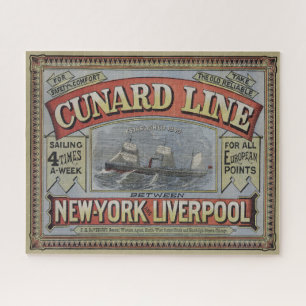 Puzzle Annonce vintage Cunard Line Shipping Company