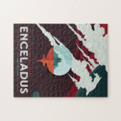 Puzzle Annonce Voyage Sci-Fi, Lune Encelade (Horizontal)