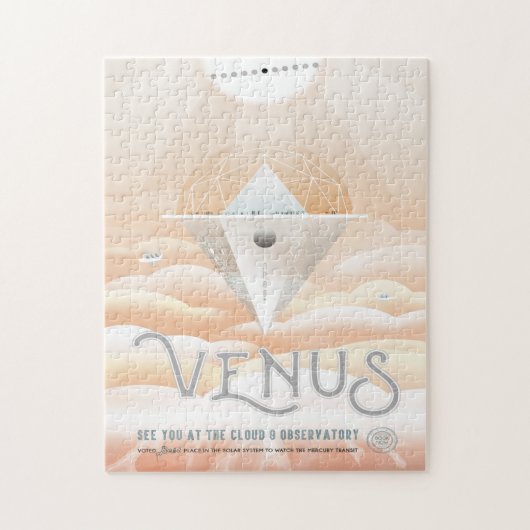 Puzzle Annonce Voyage Sci-Fi, Planet Vénus (Vertical)